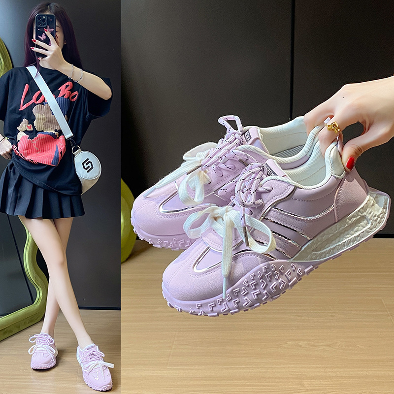 Ddmysports Ins Korean Style New Agan For Women Spring Student Sports Running Casual Thick Sole German Training Shoes W Outdoor Shoes