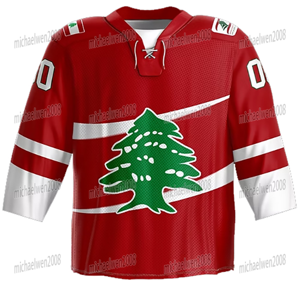 Personalized Custom Team Lebanon Hockey Jersey Custom any name any number women youth
