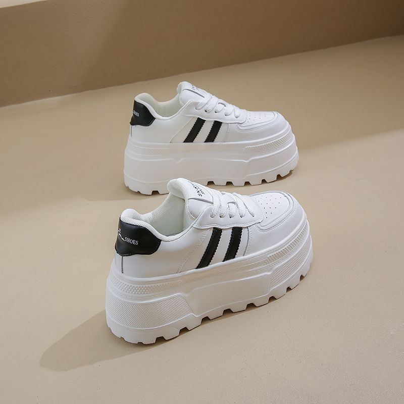 Ddmysports Platform Increasing White Sneakers Thick Sole Board New Petite Fairy Style Cm Height Increase Versatile Casual Shoes Ins Trend Outdoor Shoe
