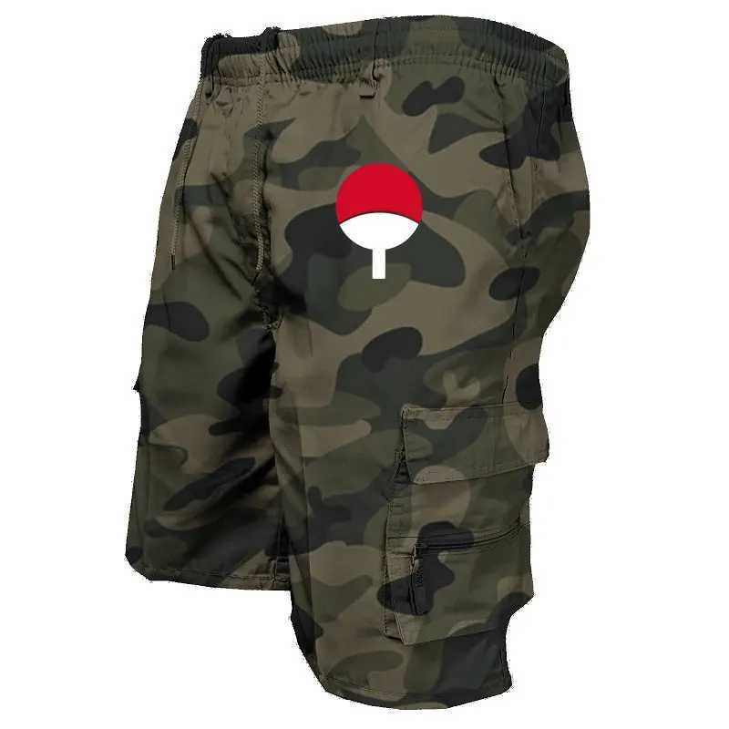 Summer Anime Cargo Shorts For Men Tactical Quick Dry Multi-pocket Shorts Mens Outdoor Clothes Hunting Fishing Short Pants W250614