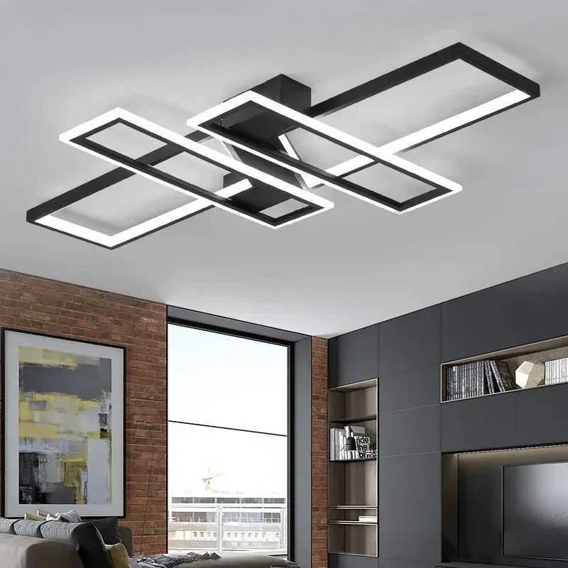 Modern LED Ceiling Lamp for Living Room Bedroom Kitchen Black White Lustre LED Home Decor Dimmable Ceiling Light XJ2500613