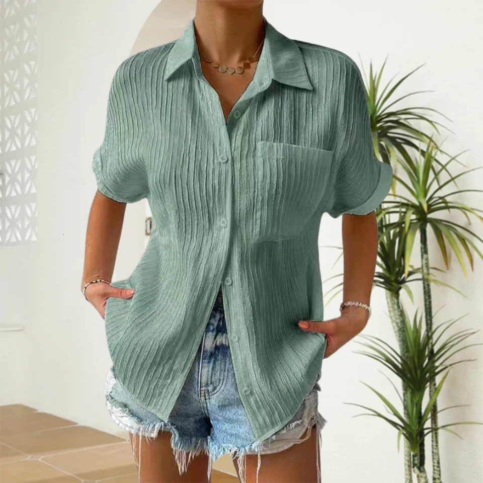 Plus Size Blouse Women Tops Summer Fashion Korean Slim Casual Large Shirts Tshirt Tee Oversized Short Sleeve Female Clothing 250614