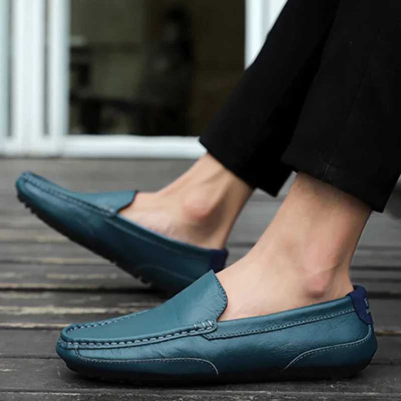 Casual Slip Formal Loafers Men Luxury Trendy Black Men Driving Shoes Sneakers High Quality Plus Size Men Flat Shoes XJ250614