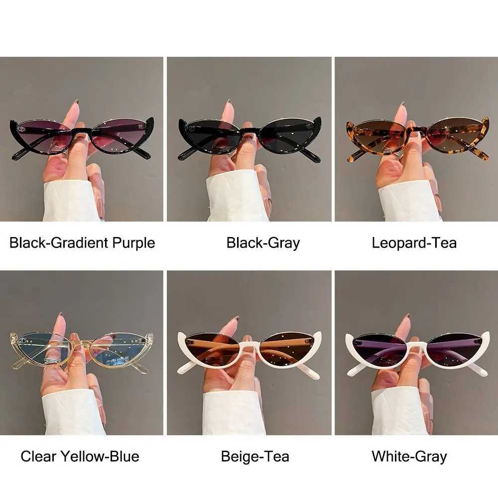 Vintage Small Cat Eye Sunglasses for Women Trendy Half-frame Sun Glasses Fashion Shades Eyewear Z250614