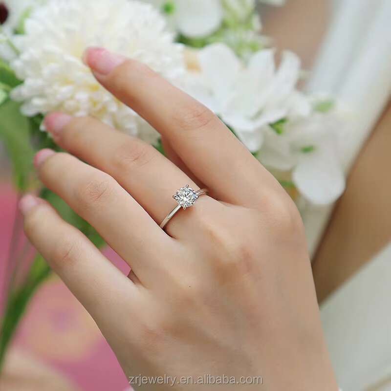 Fine Jewelry Wedding Engagement 14K Lab Grown Diamond Ring Solid Gold HPHT CVD Diamond Fine Rings