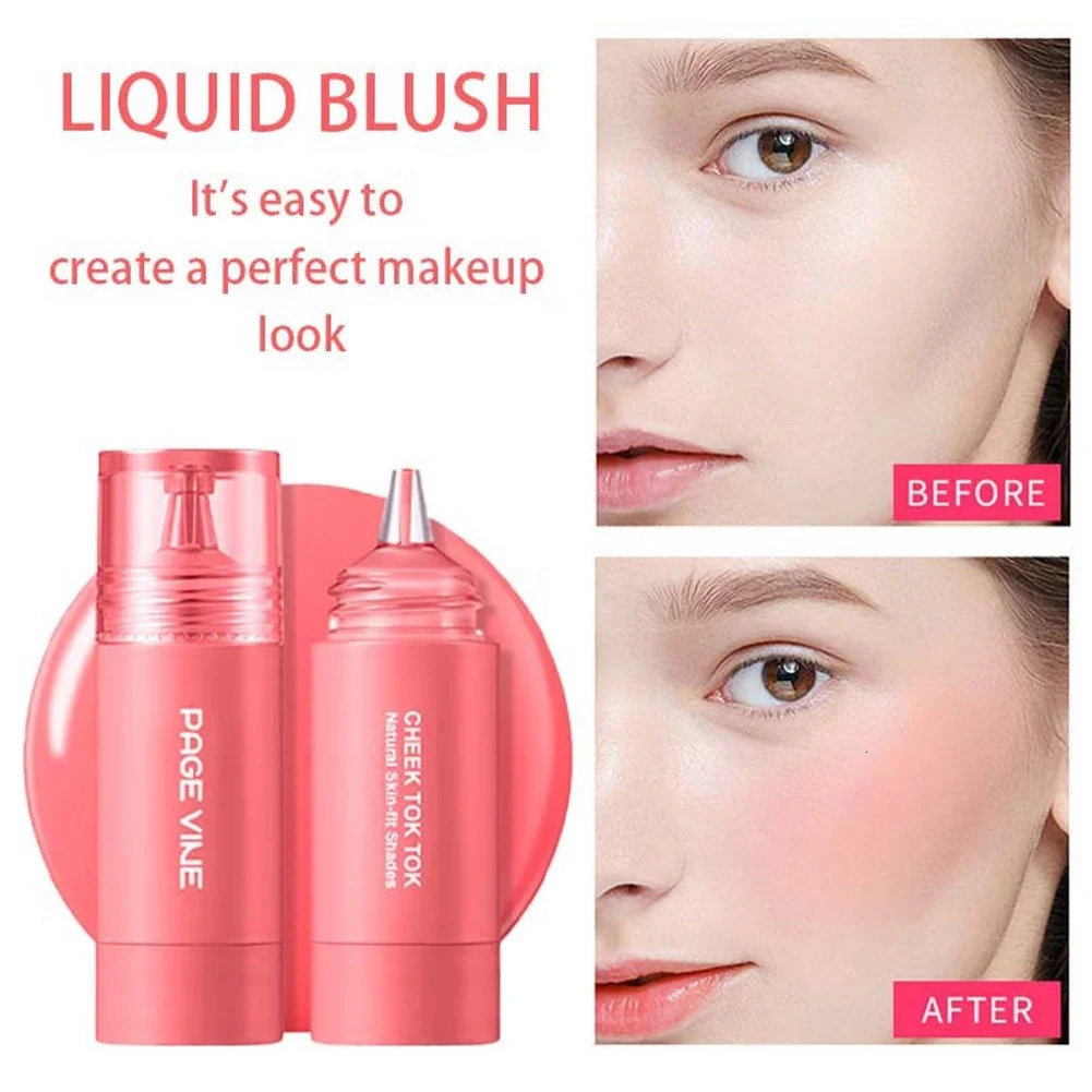Liquid Blush Brighten Natural Rouge Multifunctional Matte Lipstick Shadow Cheek Spot Coating Blush 250614