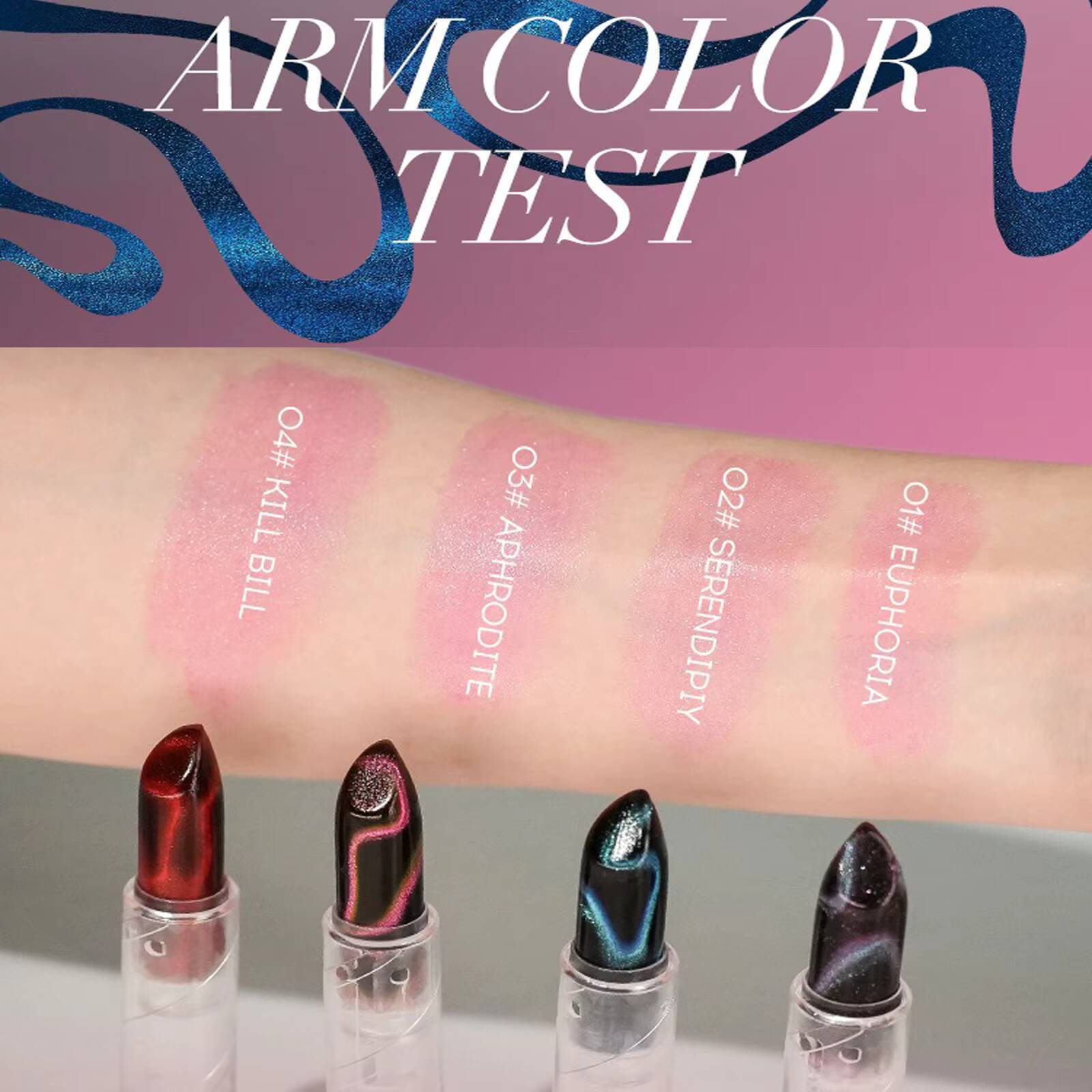 1Pc Color Changing Lipstick Mirror Moisturizing Lasting Soft Jelly Stain Nourishing Non-fading Repair Lip Makeup Cosmetics happy
