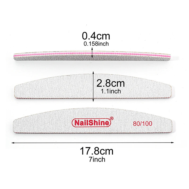 5/10pcs Colorful Different Nail Buffer Files 80/100/150/180/240/320 Grey Boat UV Gel Polish Manicure Nails Accessories Art Tools 250605