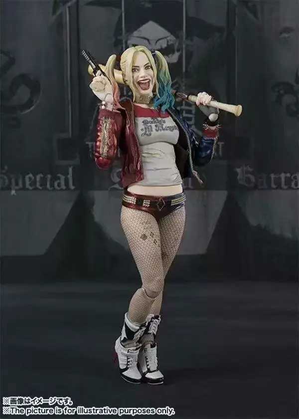 15CM Anime Harley Quinn Action Figure Sexy Real Silk Stockings Joker Figurine PVC Room Decoration Halloween Gift Toys XJ250614