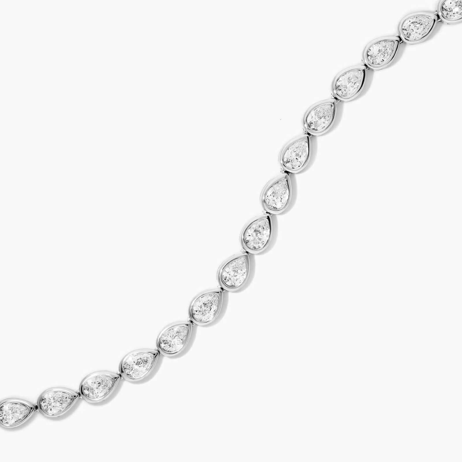 7 Inch Unique Pear Cut Moissanite Diamond Tennis Bracelet 10K Gold/Silver Luxury Fashionable Iced Accessory for Every Occasion
