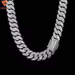 Custom Pass Dia Test Iced Out VVS Cuban Link Chain Hip Hop Sier Moissanite Necklace Men