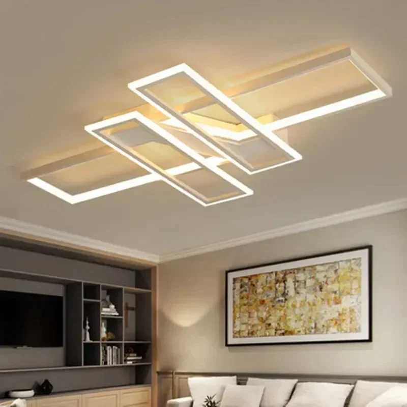 Modern LED Ceiling Lamp for Living Room Bedroom Kitchen Black White Lustre LED Home Decor Dimmable Ceiling Light XJ2500613