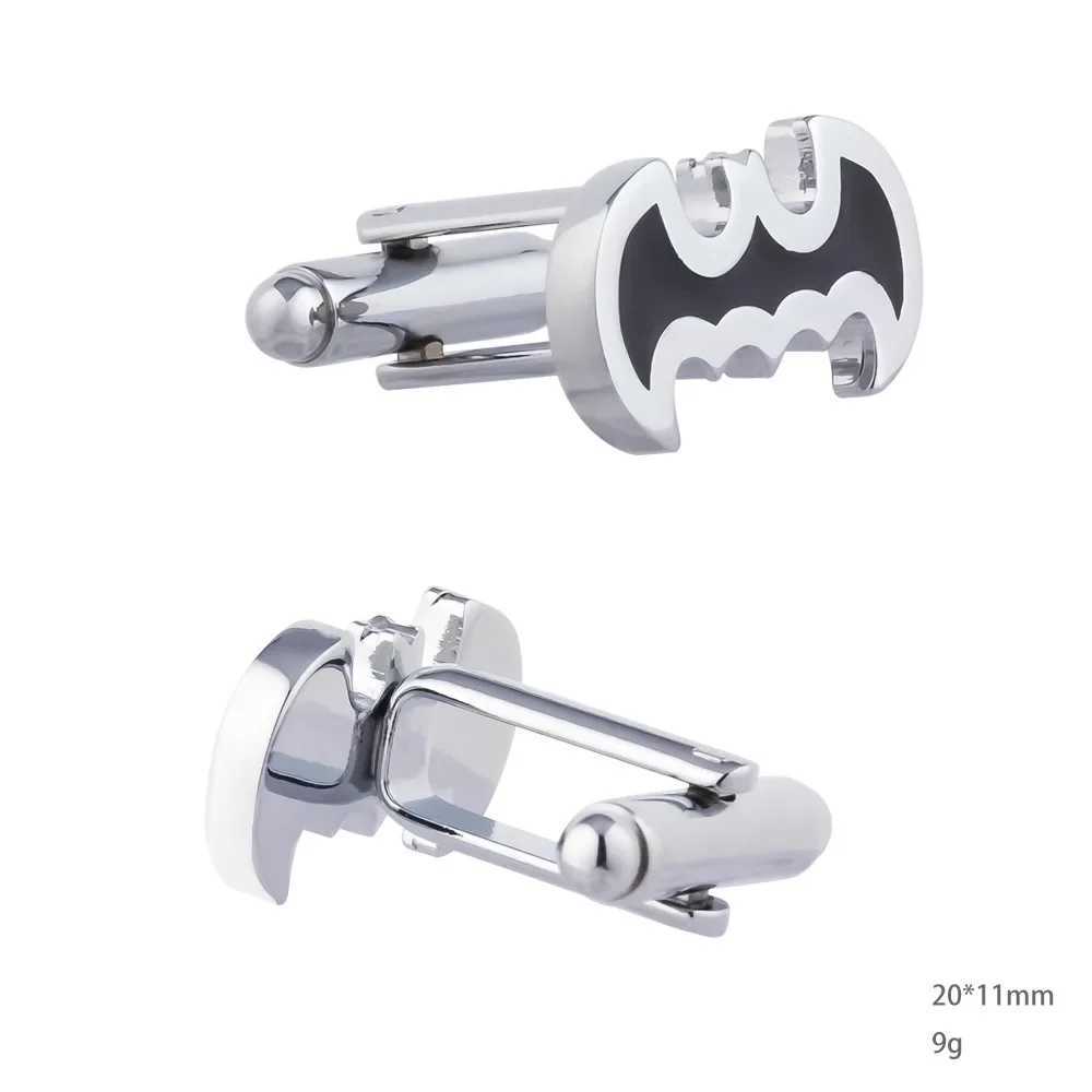 High Grade Black Batman Drop Enamel Cufflinks for Mens Personalized and Minimalist Business Themed Party Shirt Accessories XJ250614