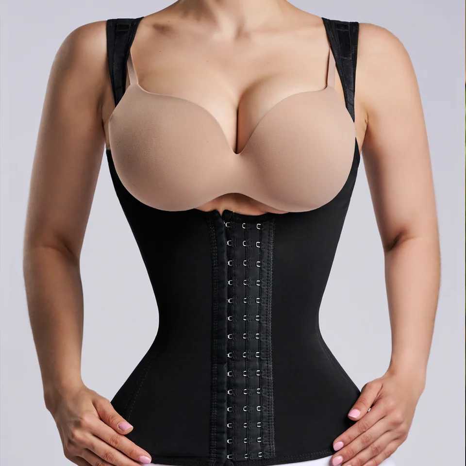 Women Waist Corset Hourglass Vest Sexy Tummy Control Girdle Black and Beige Body Shaper Slimming Belly Postpartum Repair XJ250614