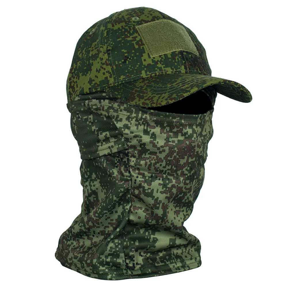 Tactical Camouflage Mask Hat Baseball Cap Beanies Skullies Unisex Hip Hop Knitted Cap Elastic Outdoor Cap W250614