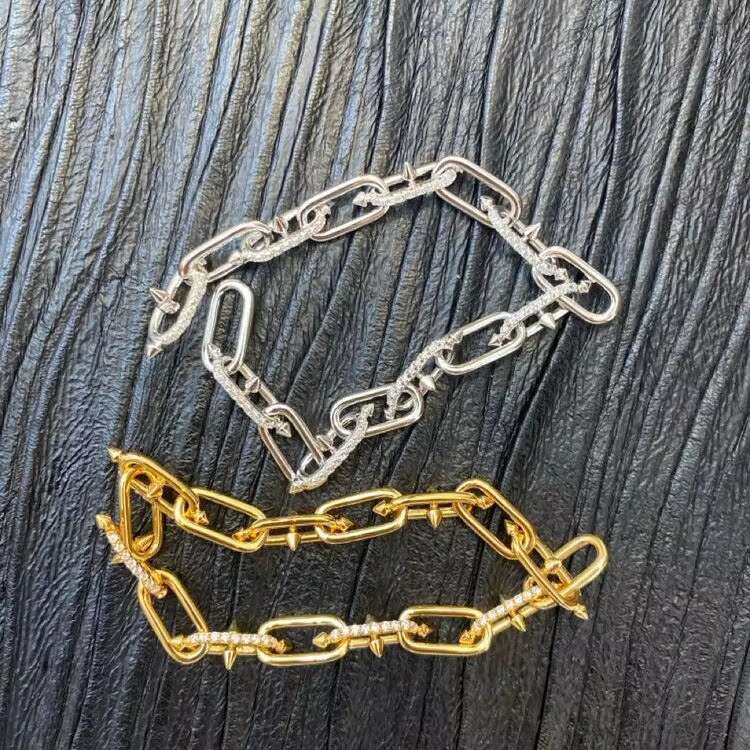 High Version Precision Horseshoe Bracelet with U-Shaped Buckle Chain Fashionable Personalized Moissanite S925 Silver Bracelet