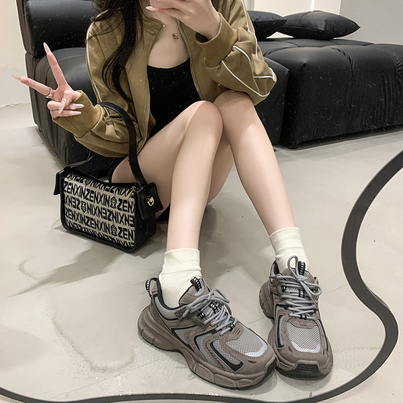 Ddmysports Platform Height Increasing Dad Sneakers For Women Summer Breathable Running Shoes New Fashion Street Style Sports Casual Outdoor Shoes