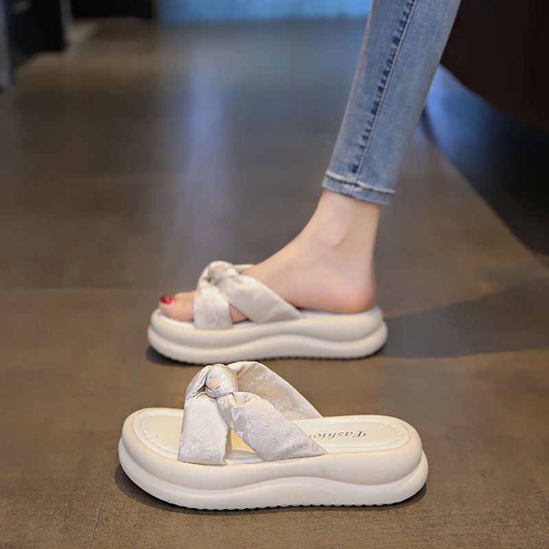 Ddmyoutdoor Ddmyoutdoor Women S Sandals New Summer Outdoor Fairy Style Thick Sole Beach Fashion One Word Slippers Shoes Outdoor Shoes