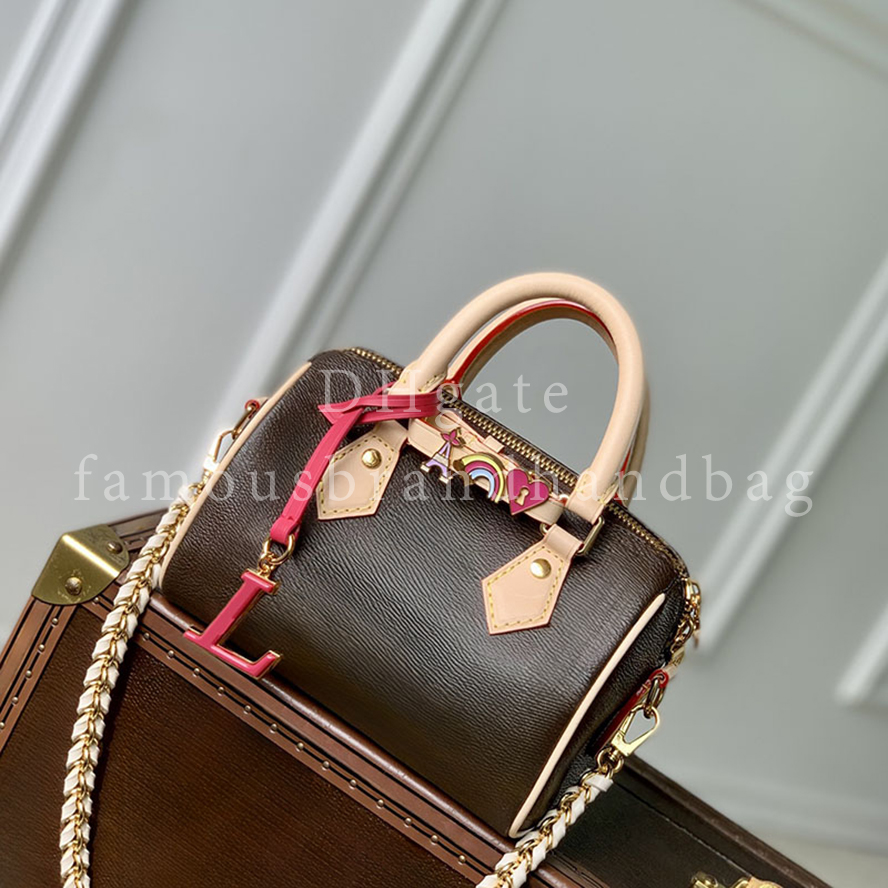 Exact Mirror Quality Designer Crossbody Bag 18CM Mini Boston Bag Women's Handbag With Gift Box LS01B2