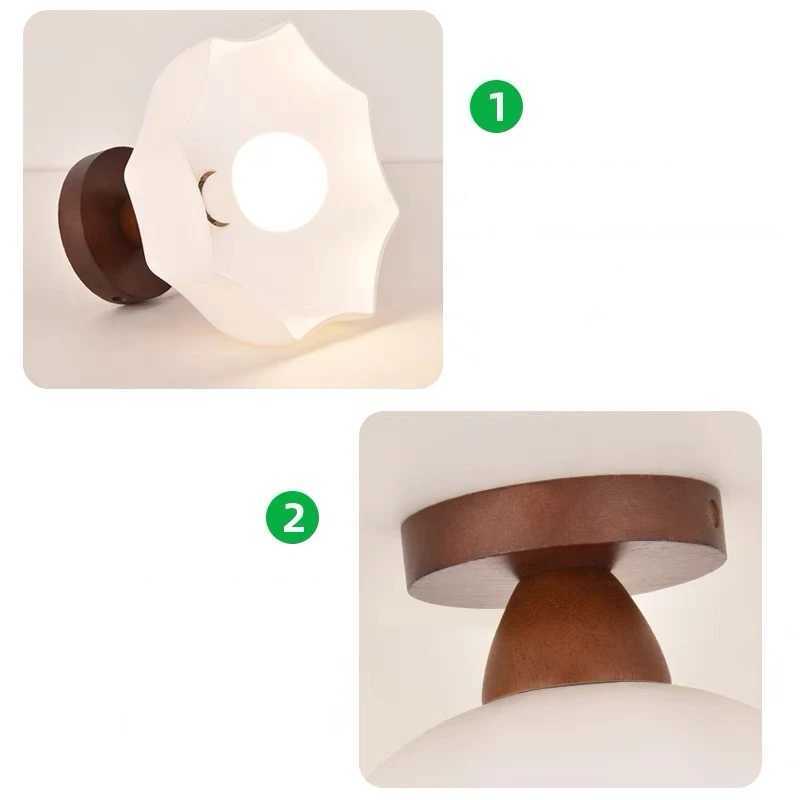 Walnut LED Ceiling Chandelier Lights Decoration Aisle Corridor Living Room Light Home Lighting Modern Ceiling Lamp Luminaria XJ2500613