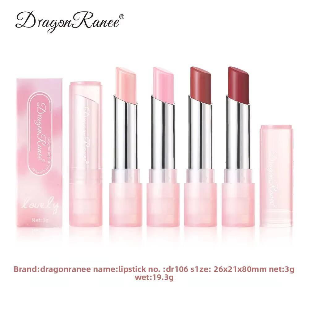 Cute Pink Moisturizing Jelly Lipstick - Temperature Change Balm with Long Lasting Nourishment for Care Lip Gloss happy