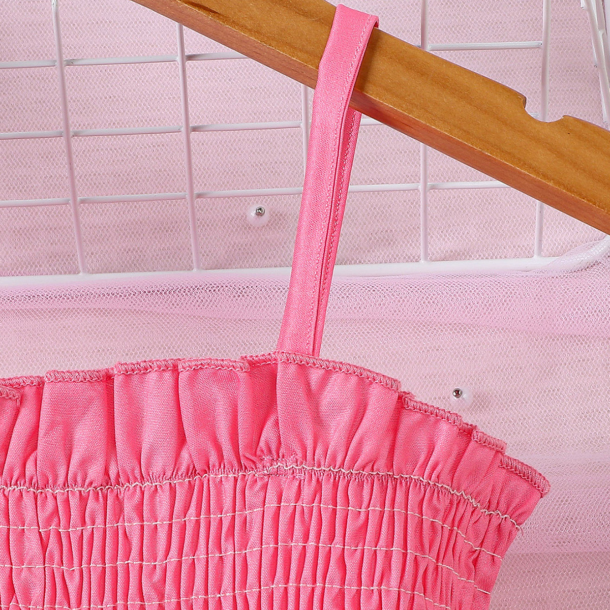 Baby girl, baby, fashionable and casual sunflower print suspender, drawstring dress, summer