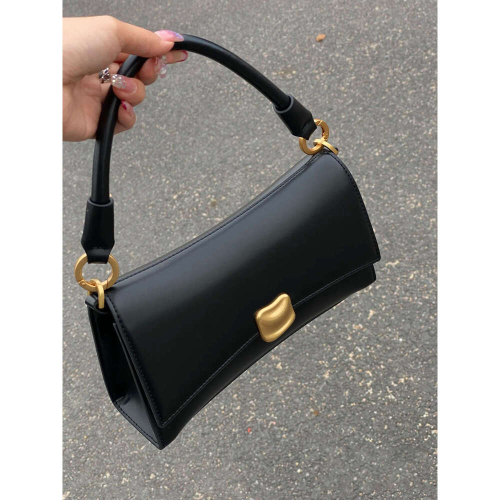 Black Underarm for Women New High-Quality Texture Niche Design Single Shoulder Handbag Small Square Crossbody Bag