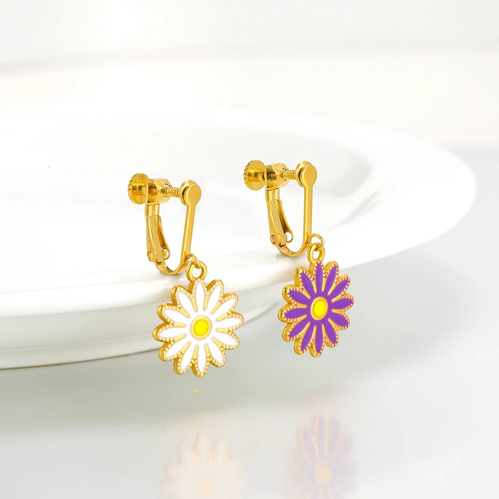 10Pcs Stainless Steel 9x15mm U Shape Screw Ear Clip Earrings Hooks with Loop Ear Post Jump Ring for DIY Fashion Jewelry Making 250610