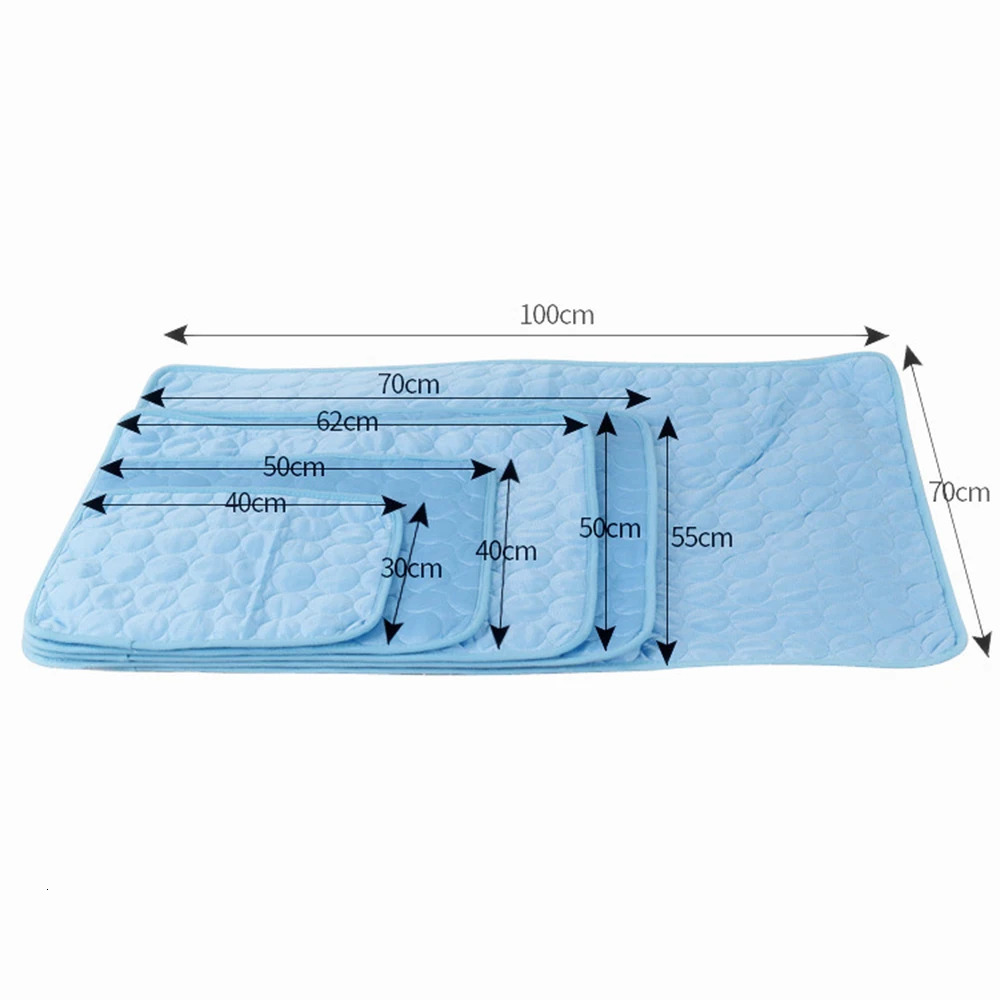 5 sizes Cool Ice Silk Moisture-proof Mattress Cushion Pet Cooling Mat Dog Cat Sleeping Pad Summer Small Animal Cold Bed 250614