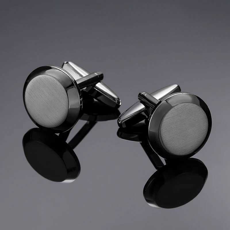 Classic Mens French Shirt Cufflinks High Quality Round Laser Metal Cuff Buttons Business Suit Accessories Jewelry Wholesale XJ250614
