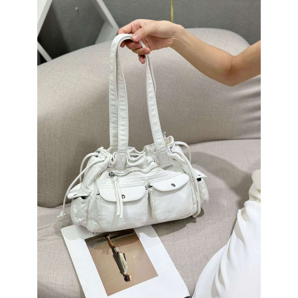 2025 New Women's Fashion Washed Vintage Shoulder Versatile Large Capacity Tote Bag