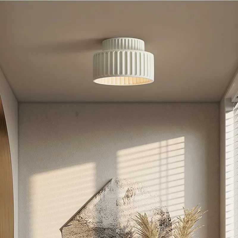 Nordic Cream Style Ceiling Light Corridor Light Modern Wabi Sabi Minimalist Bedroom Ceiling Light Home Decoration Ceiling Light XJ2500613