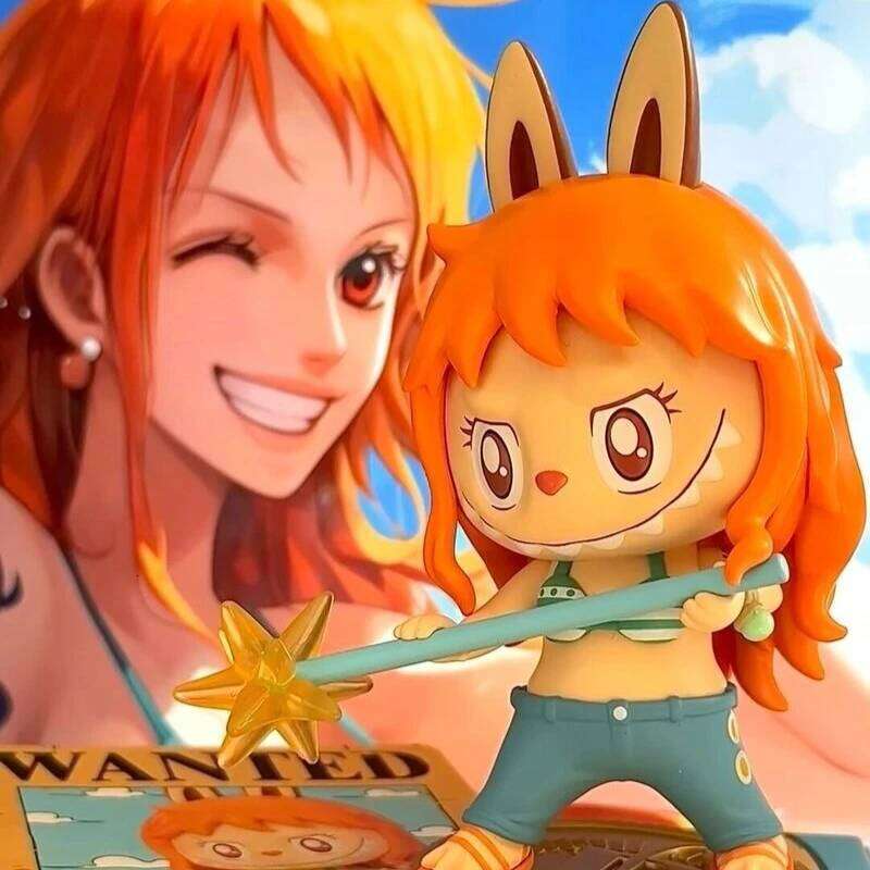 Genuine Popmart One Piece New Labubu The Monsters Joba Monkey D Luffy Series Toy Blind Box Figurine Model Children Gifts