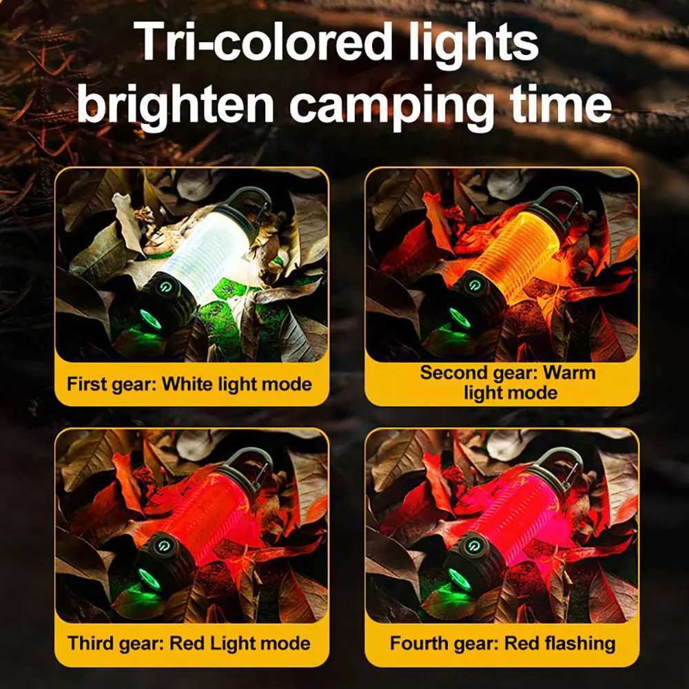 Multi Functional Outdoor Camping Light LED Night Riding Light Rechargeable Flashlight Night Light Waterproof Travel Light W250613