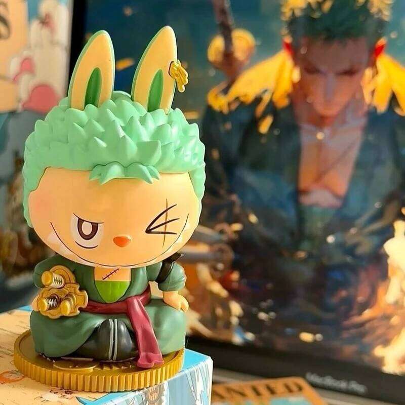 Genuine Popmart One Piece New Labubu The Monsters Joba Monkey D Luffy Series Toy Blind Box Figurine Model Children Gifts