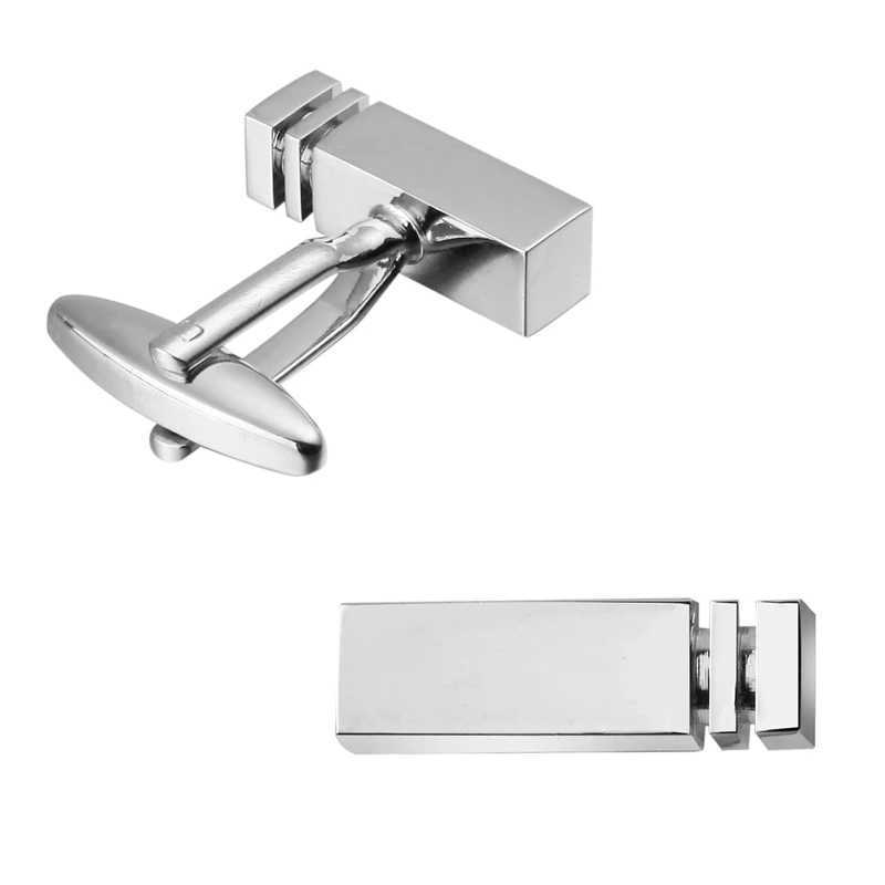 High quality metal simple cufflinks fashionable French shirt badge brass material brand design mens wedding cufflinks XJ250614