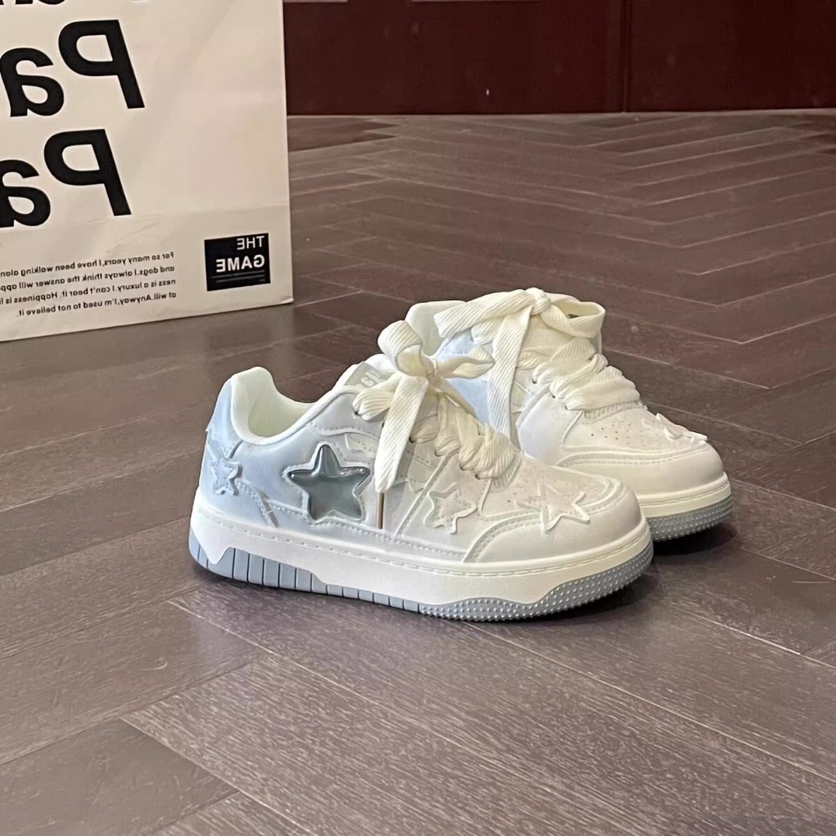 Ddmysports Korean Style Niche Thick Soled Sneakers For Women Ins Trend Autumn New Versatile Sports Casual White Shoes Outdoor Shoes