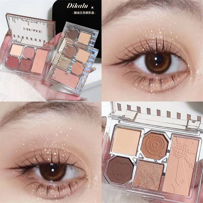 Dikalu 5 Eye Shadow Soft Mist Dark Eyes Matte Pearlescent Polarized Qianjin Makeup Plate Korean Color Scheme