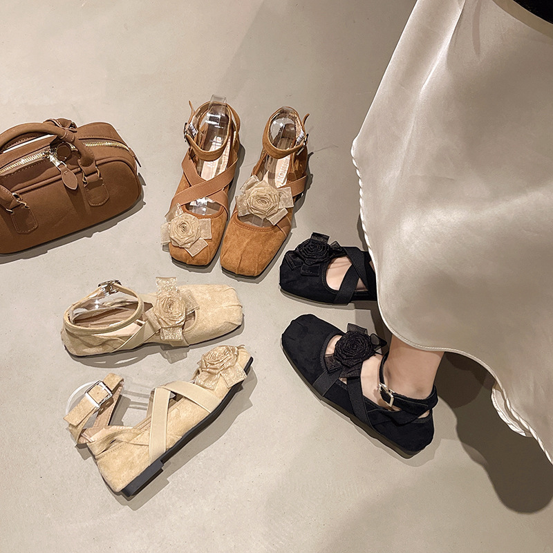 Ddmyoutdoor Height Increasing Mary Jane For Women Autumn Ankle Strap Ballet Flats French Style Shallow Mouth Flat Trendy S Shoes Outdoor Shoes