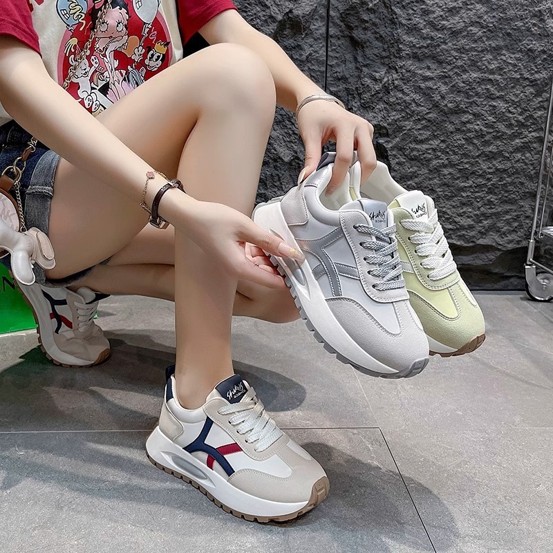 Ddmysports Thick Soled Agan For Women Autumn New Fashion Versatile Dad Height Increasing Sports Casual Shoes Outdoor Shoes