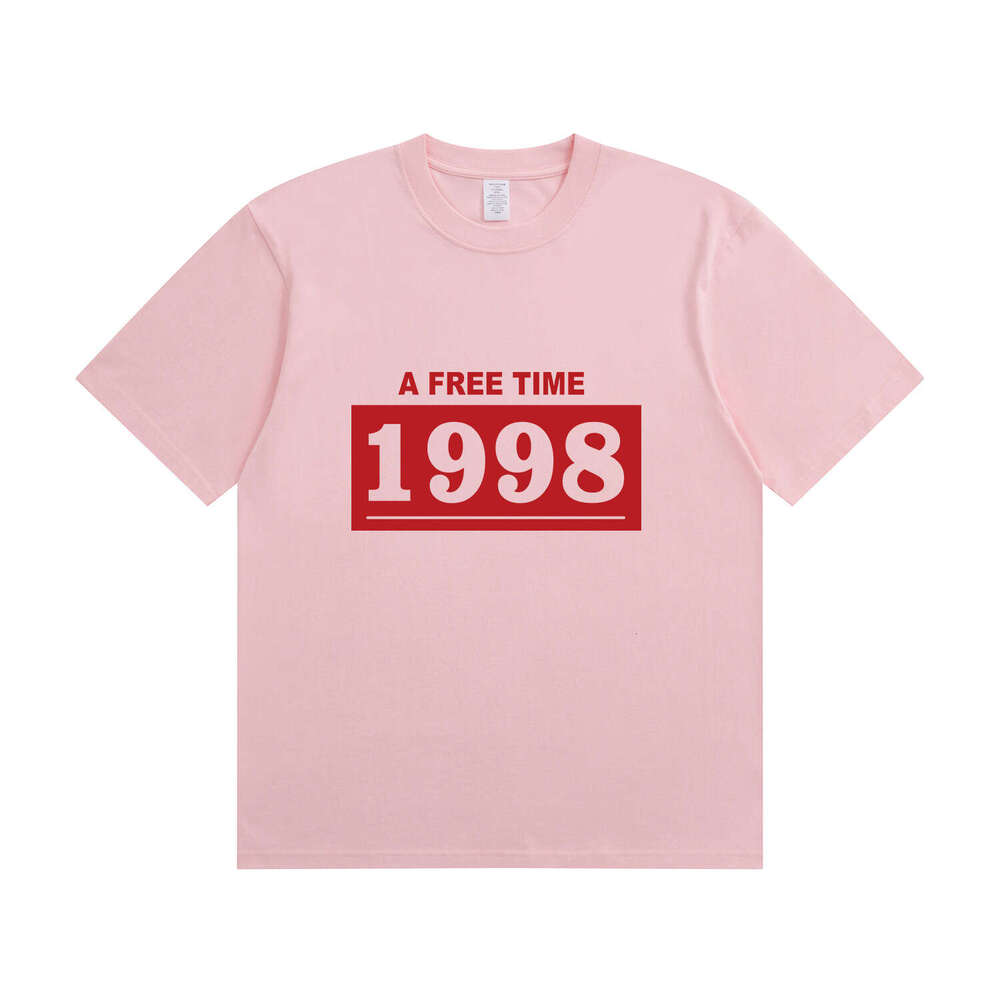 1998 New Unique Short Sleeve T-Shirt Summer Breathable Durable Tee Unisex Combed Cotton Base Shirt