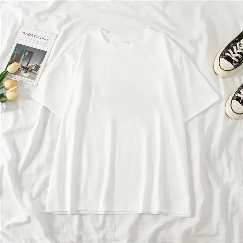 Harajuku Oversized T-Shirt Women - Chain Love Graffiti Print Streetwear Tee, Hip Hop Loose Fit Summer Casual Top