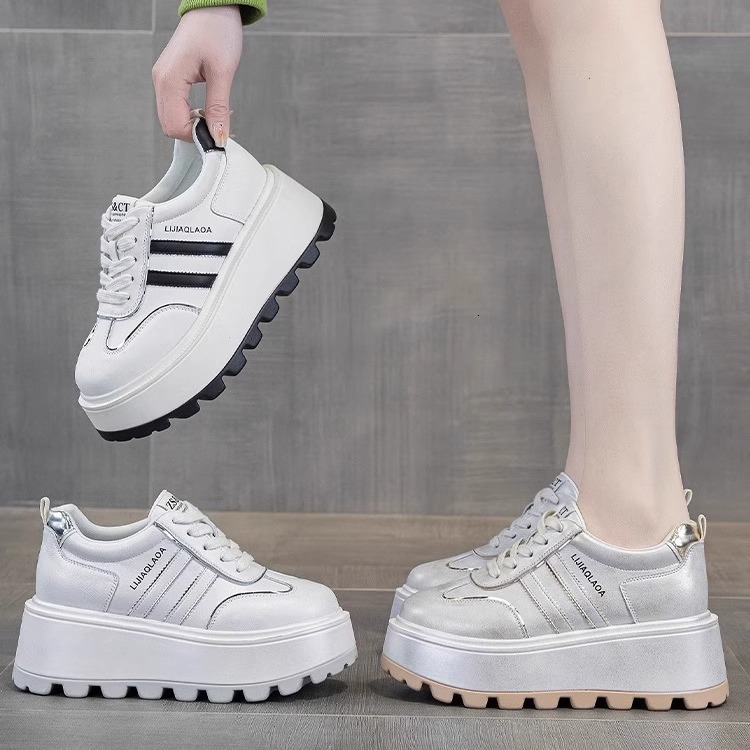 Ddmysports Thick Sole Platform British Style Spring New Lightweight Versatile Petite Casual Height Increasing German Training Shoes Outdoor Shoes