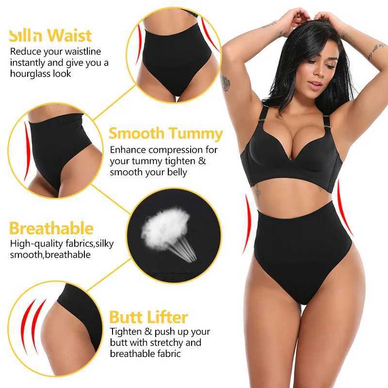 High Waist Tummy Control Panties Women Thong Panty Shaper Slimming Underwear Butt Lifter Belly Shaping Cincher Brief Body Shaper XJ250614