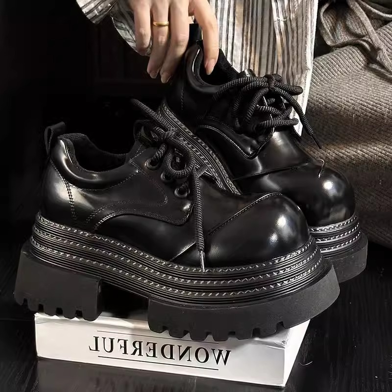 Ddmyoutdoor British Style Loafers Early Spring New Platform Height Increasing Thick Sole Versatile Color Polished Women S Shoes Outdoor Shoes