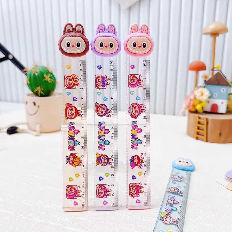 15cm Labubu Rulers Cute Stationery for Elementary School Students Straight-line Measurement Drawing Rulers Wholesale Z250614