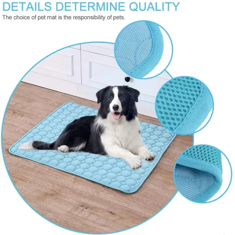 Pet Ice Silk Mat Dog Mat Summer Cool Mat Cooling Breathable Cat Cool Mat Cooling Supplies Small Large Dog Pet Mat 250614
