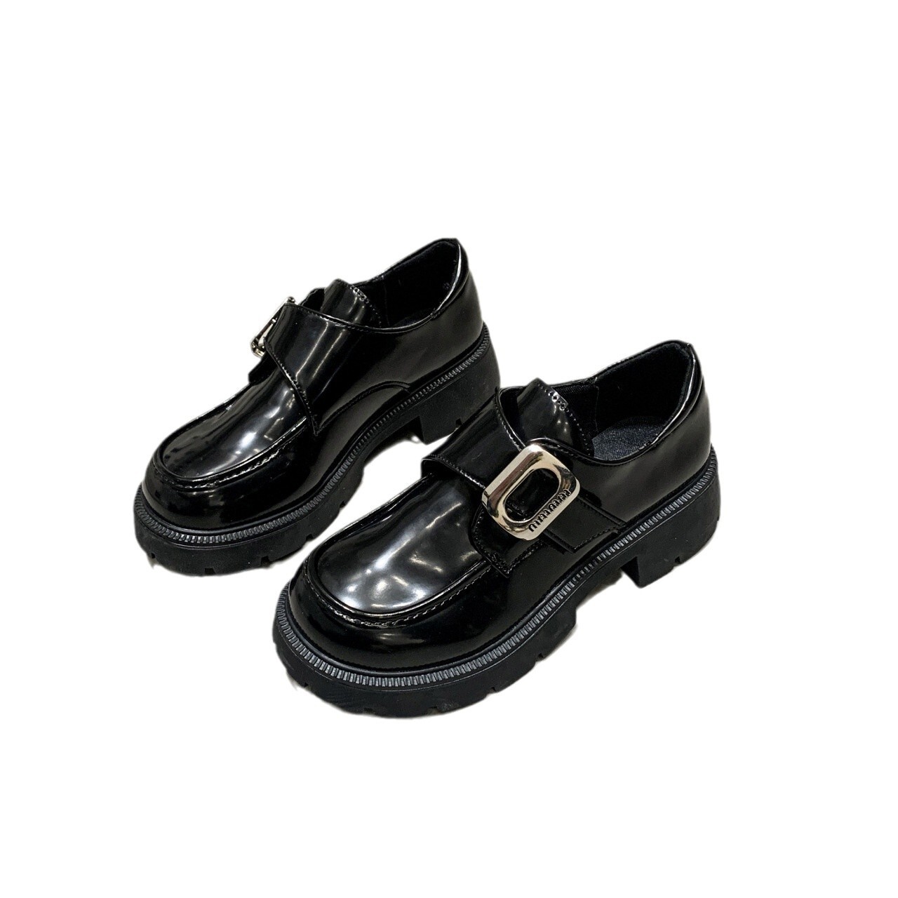 Ddmysports Petite Height Increasing Versatile Loafers For Women Autumn New Black JK British Style Thick Sole Leather Shoes Outdoor Shoes