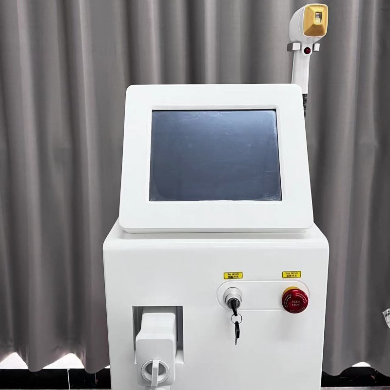 Portable 808nm Diode Laser Hair Removal Machine Cooling Head Painless Permanent Hair Removal Device Ice Titanium CE Approved