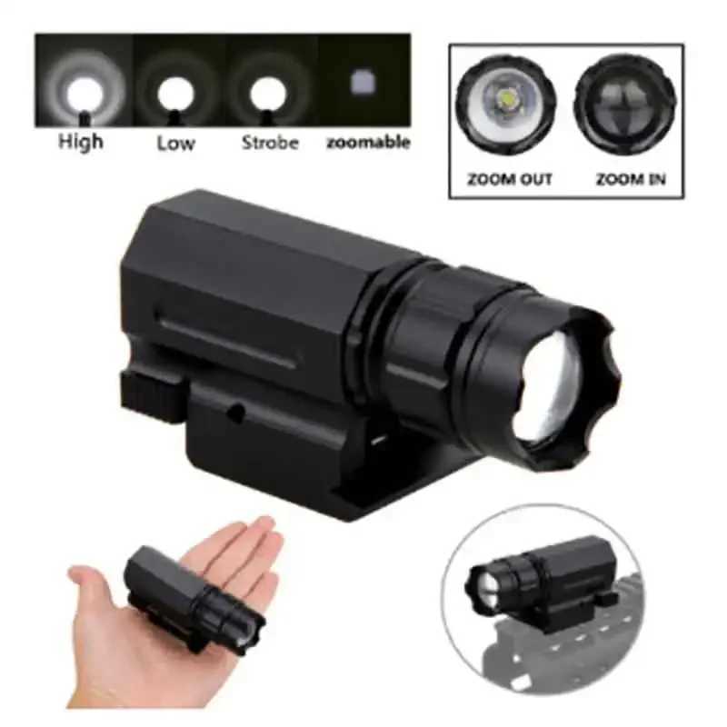 Tactical Airsoft Weapons Handgun Flashlight LED Glock 17 19 Gun Scout Light Torch MLOK with 20mm Picatinny Rail MountXJ250613